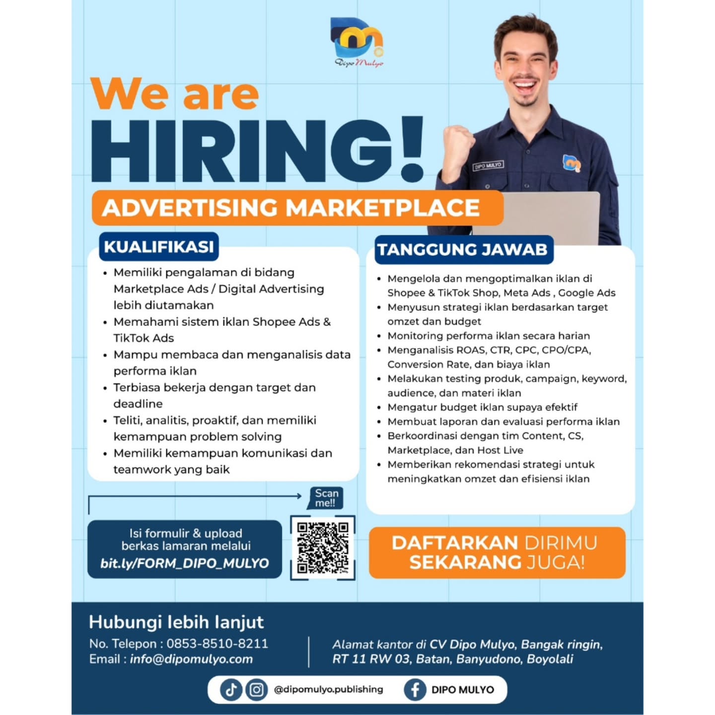 Poster Lowongan Kerja CV Dipo Mulyo Slide 3