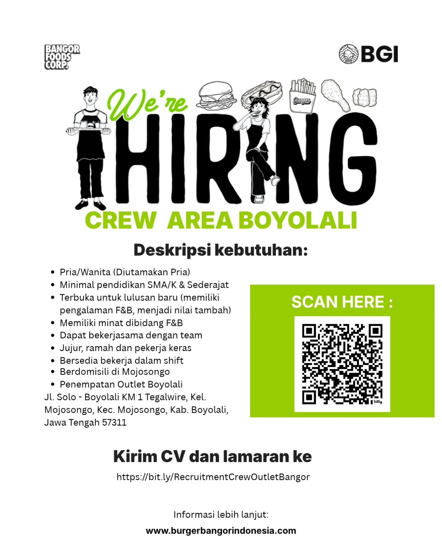 Poster Lowongan Kerja Burger Bangor (Bangor Foods Corp) Slide 3