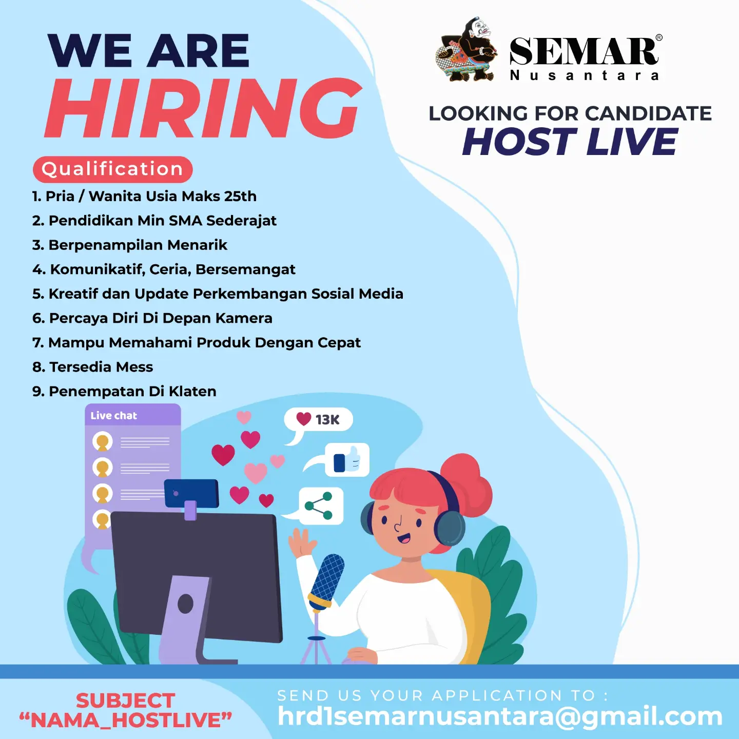 Poster Lowongan Kerja Semar Nusantara Slide 3