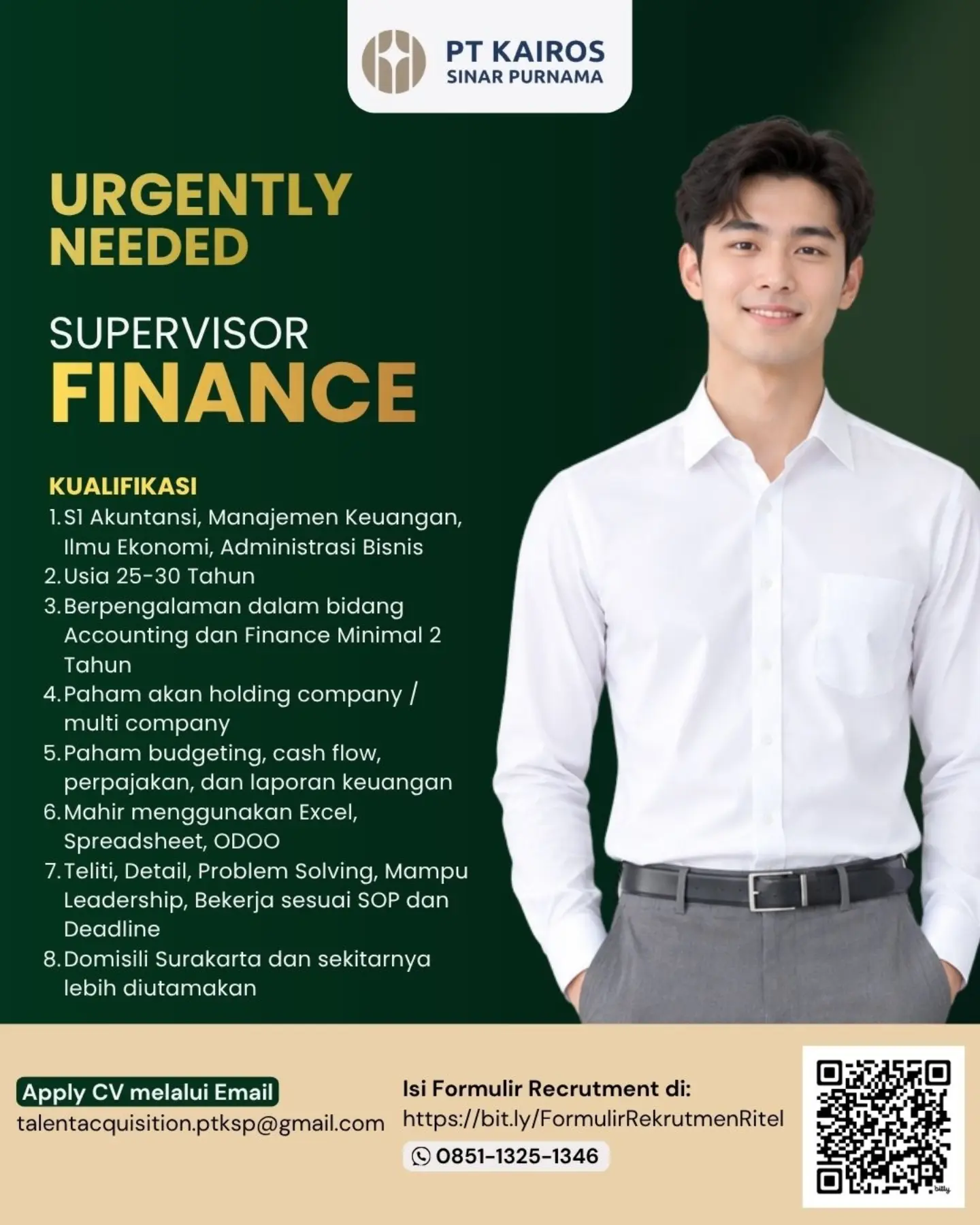 Poster Lowongan Kerja PT Kairos Sinar Purnama Slide 3