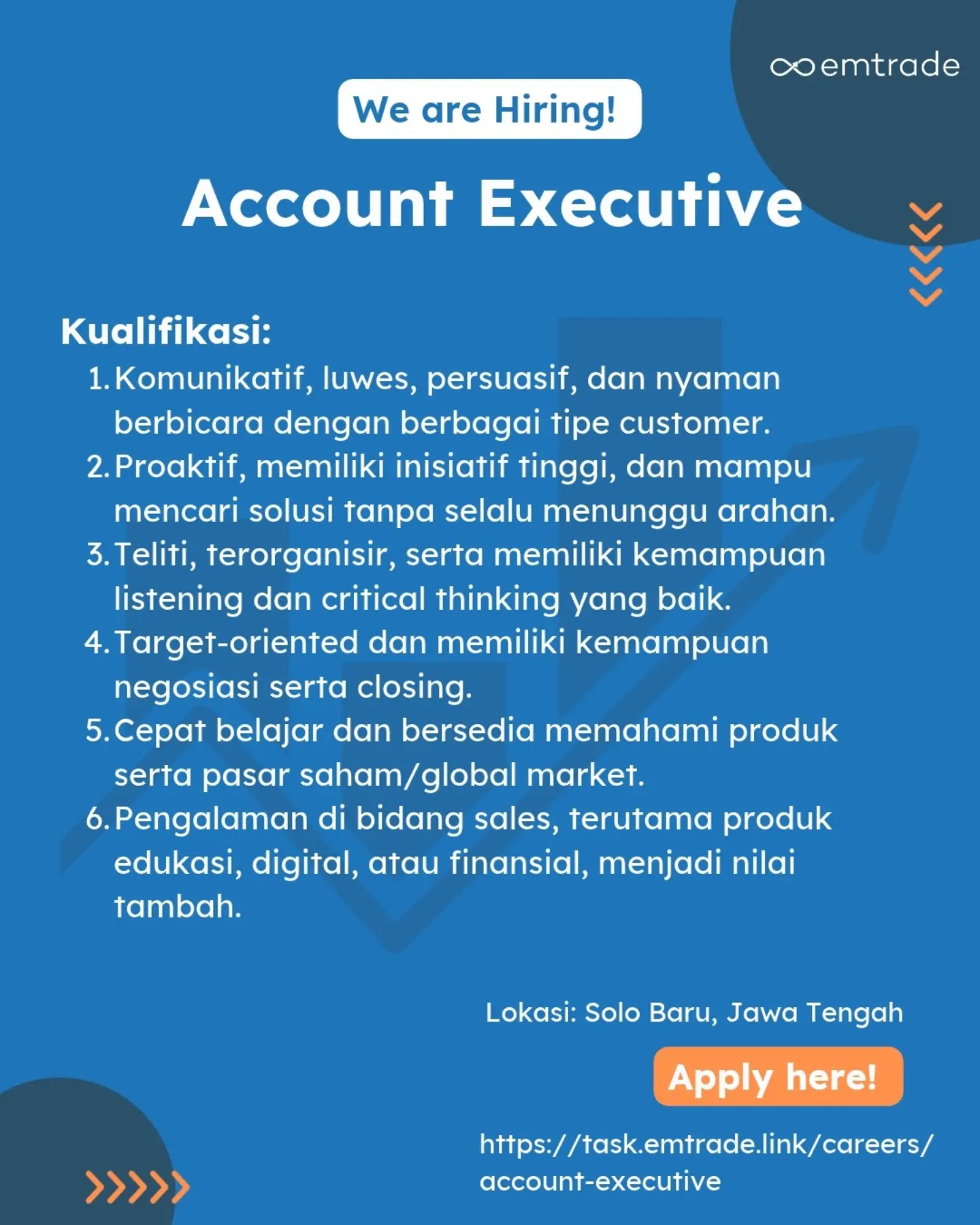 Poster Lowongan Kerja Emtrade Slide 3