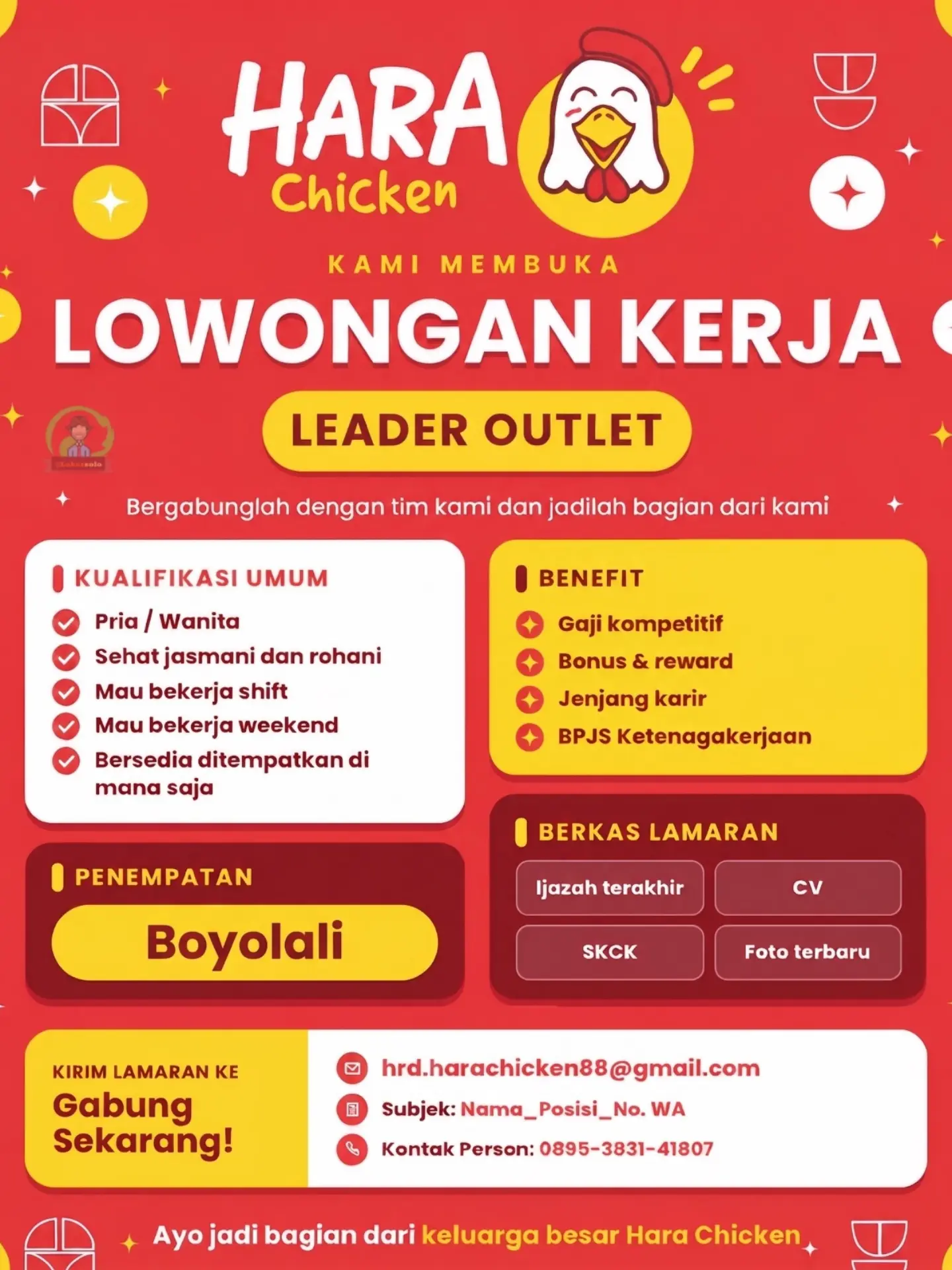 Poster Lowongan Kerja Hara Chicken Slide 3