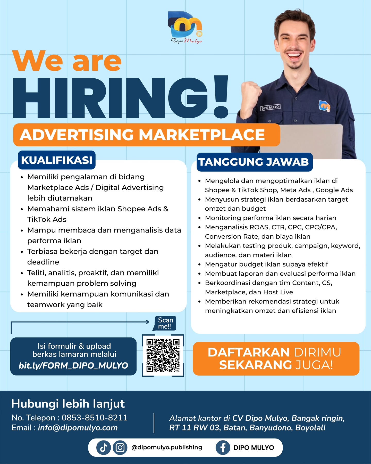 Poster Lowongan Kerja CV Dipo Mulyo Slide 3