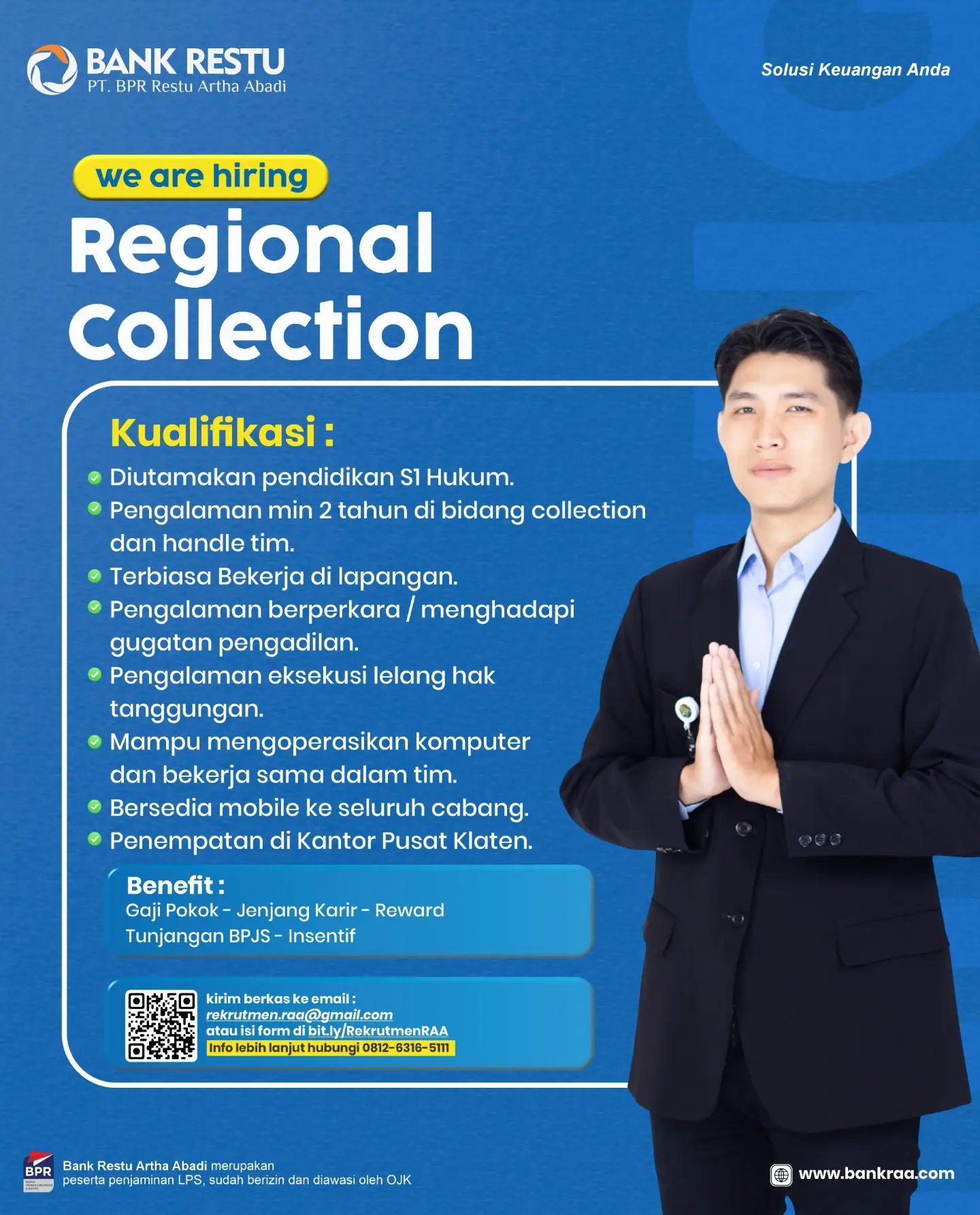 Poster Lowongan Kerja PT BPR Restu Artha Abadi (Bank Restu) Slide 3