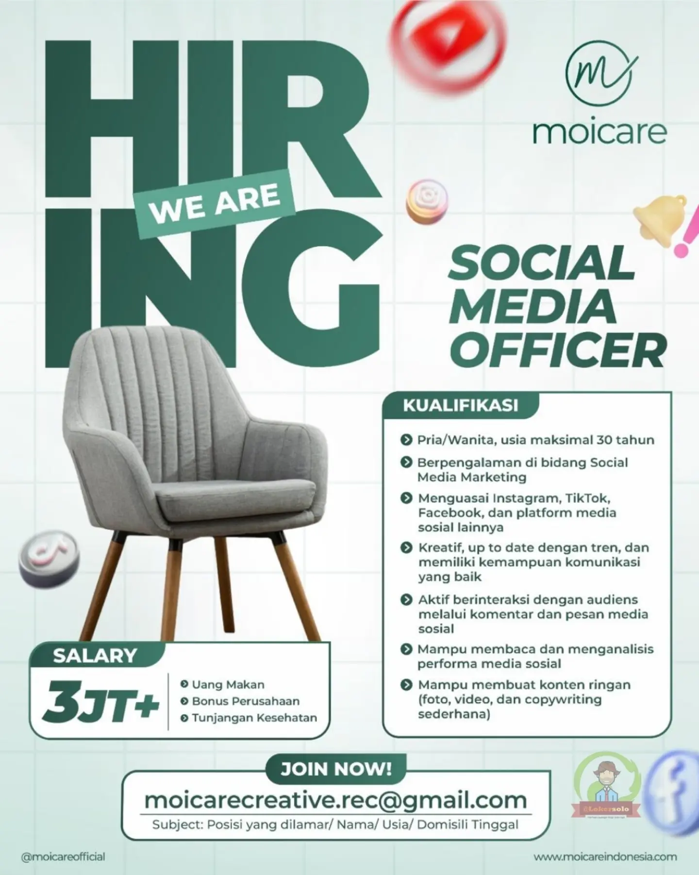 Poster Lowongan Kerja Moicare Slide 3