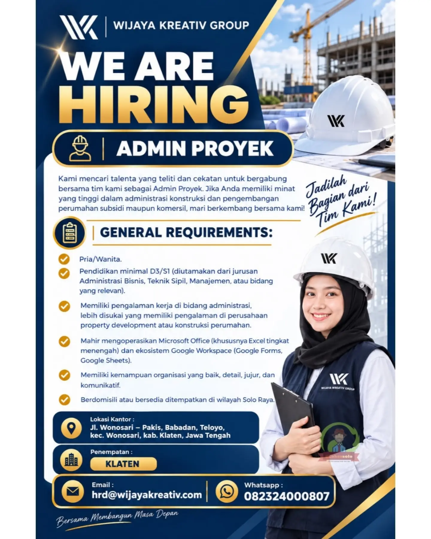 Poster Lowongan Kerja Wijaya Kreativ Group Slide 3