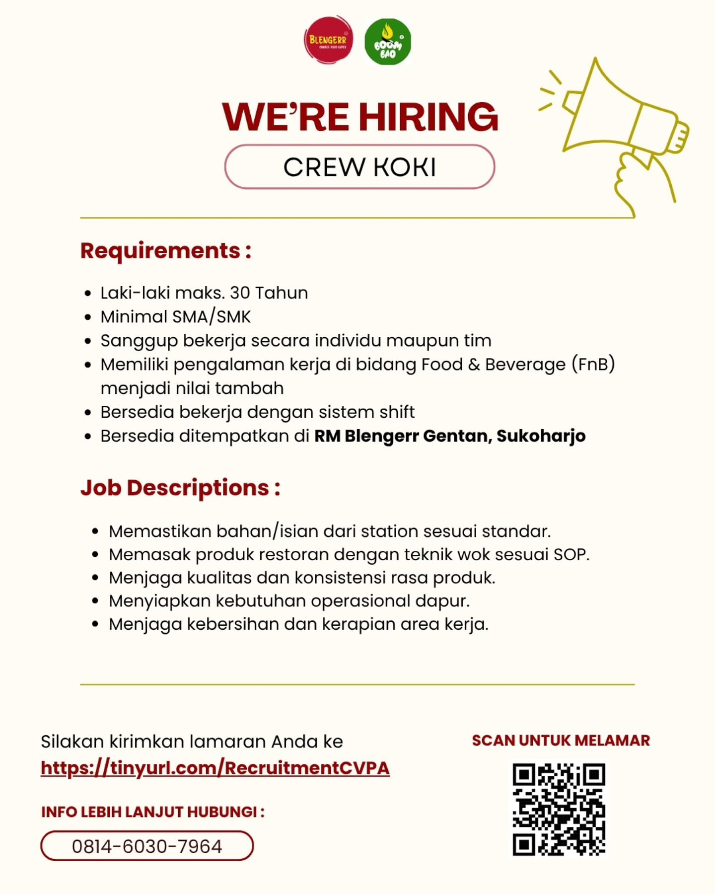 Poster Lowongan Kerja CV Pesta Abadi Slide 3