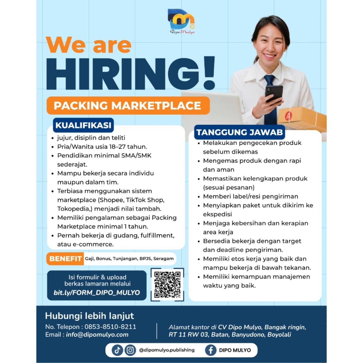 Poster Lowongan Kerja CV Dipo Mulyo Slide 4