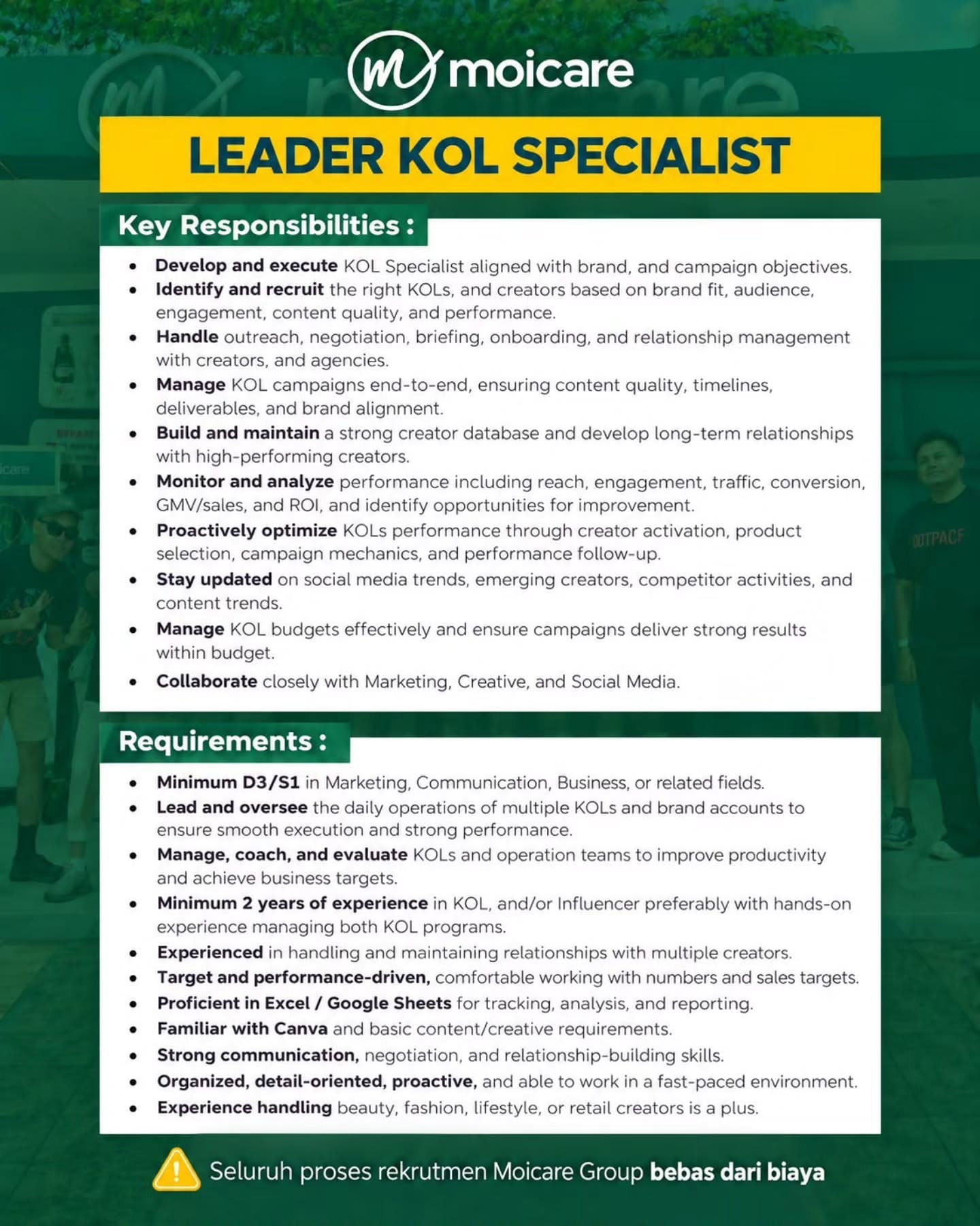 Poster Lowongan Kerja Moicare (Moicare Group) Slide 4