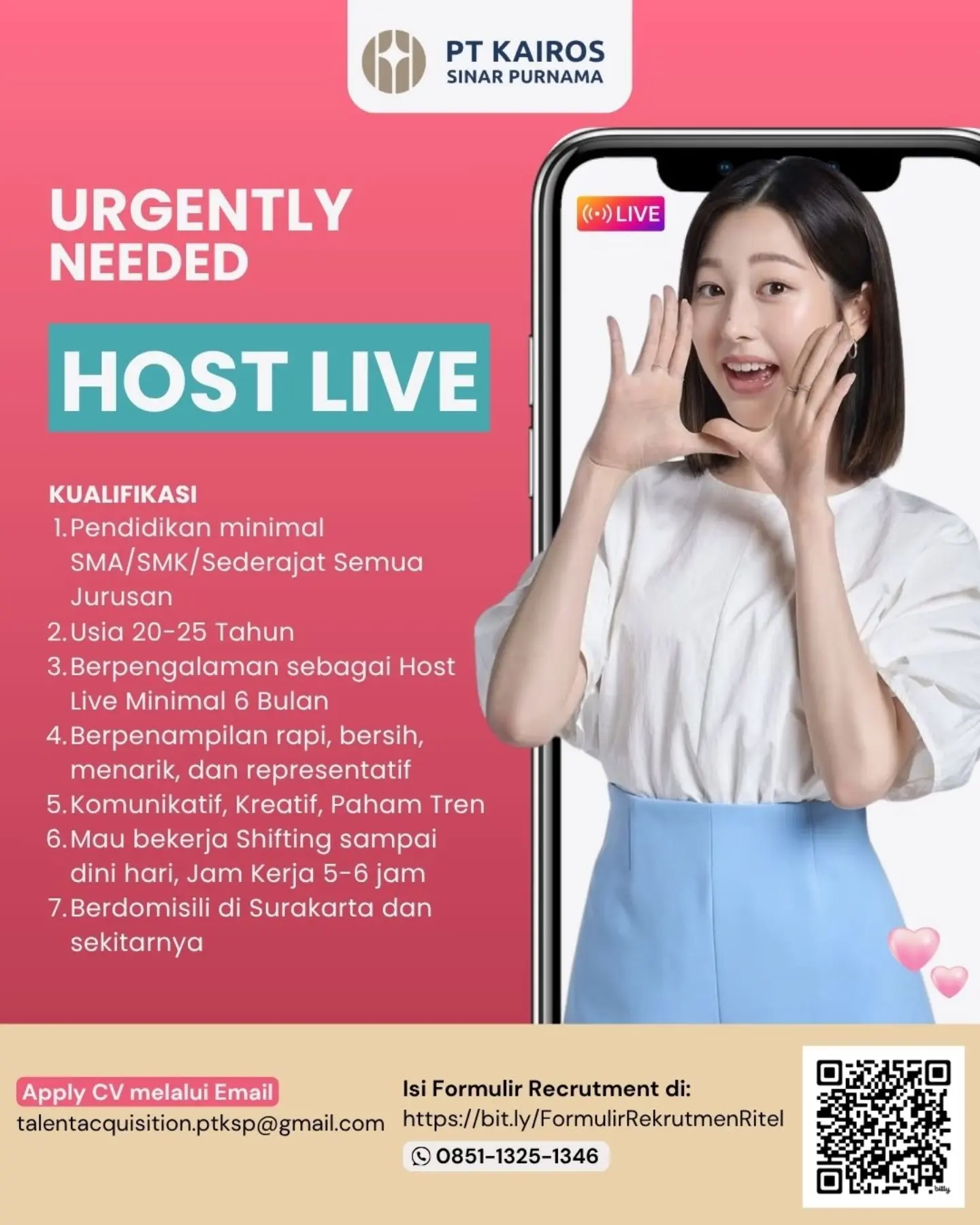 Poster Lowongan Kerja PT Kairos Sinar Purnama Slide 4