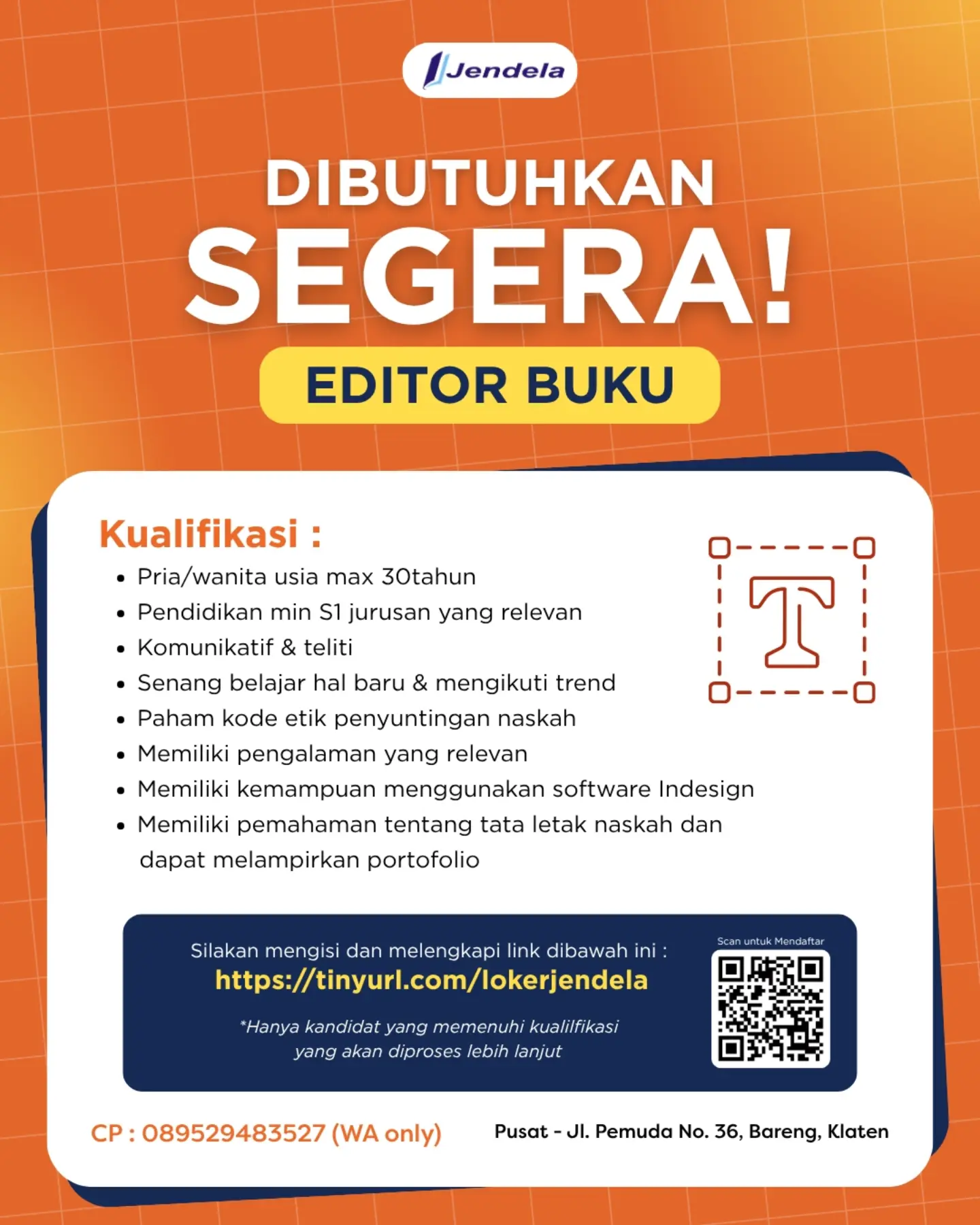 Poster Lowongan Kerja Jendela Slide 4