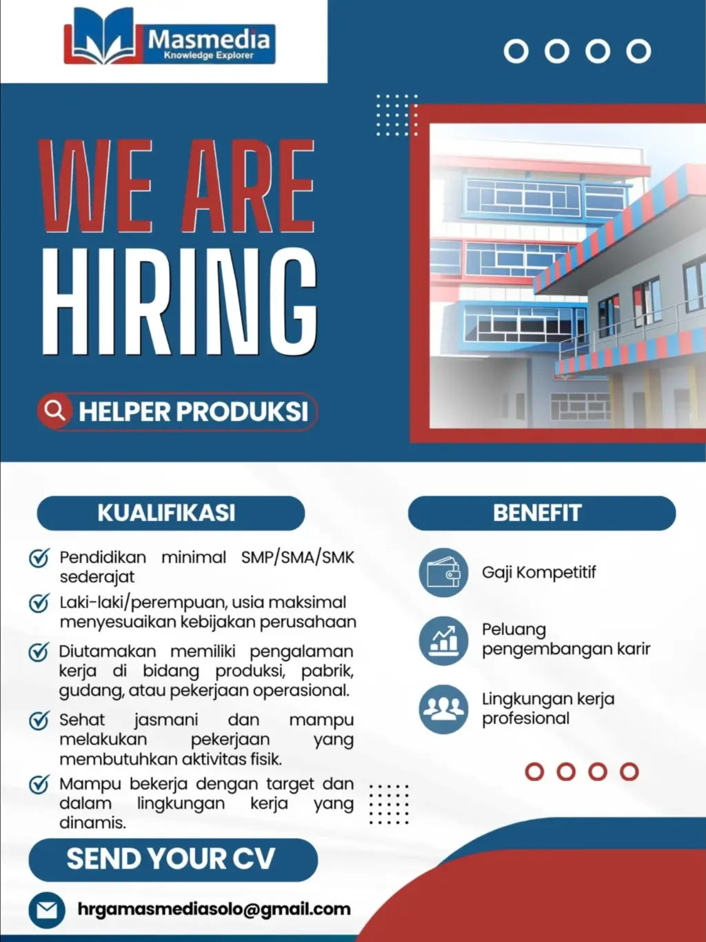 Poster Lowongan Kerja Masmedia Knowledge Explorer Slide 4