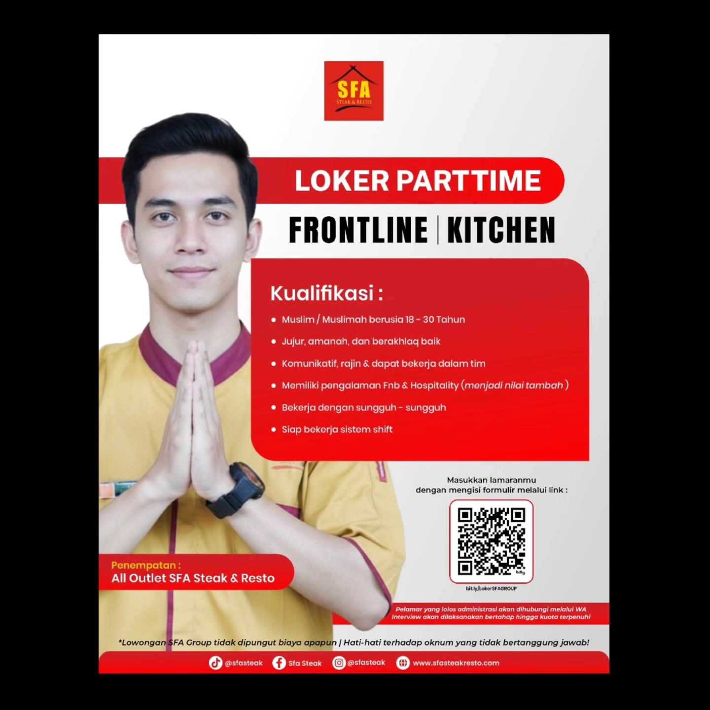 Poster Lowongan Kerja SFA Group (SFA Steak & Resto & Heika Kopi) Slide 4