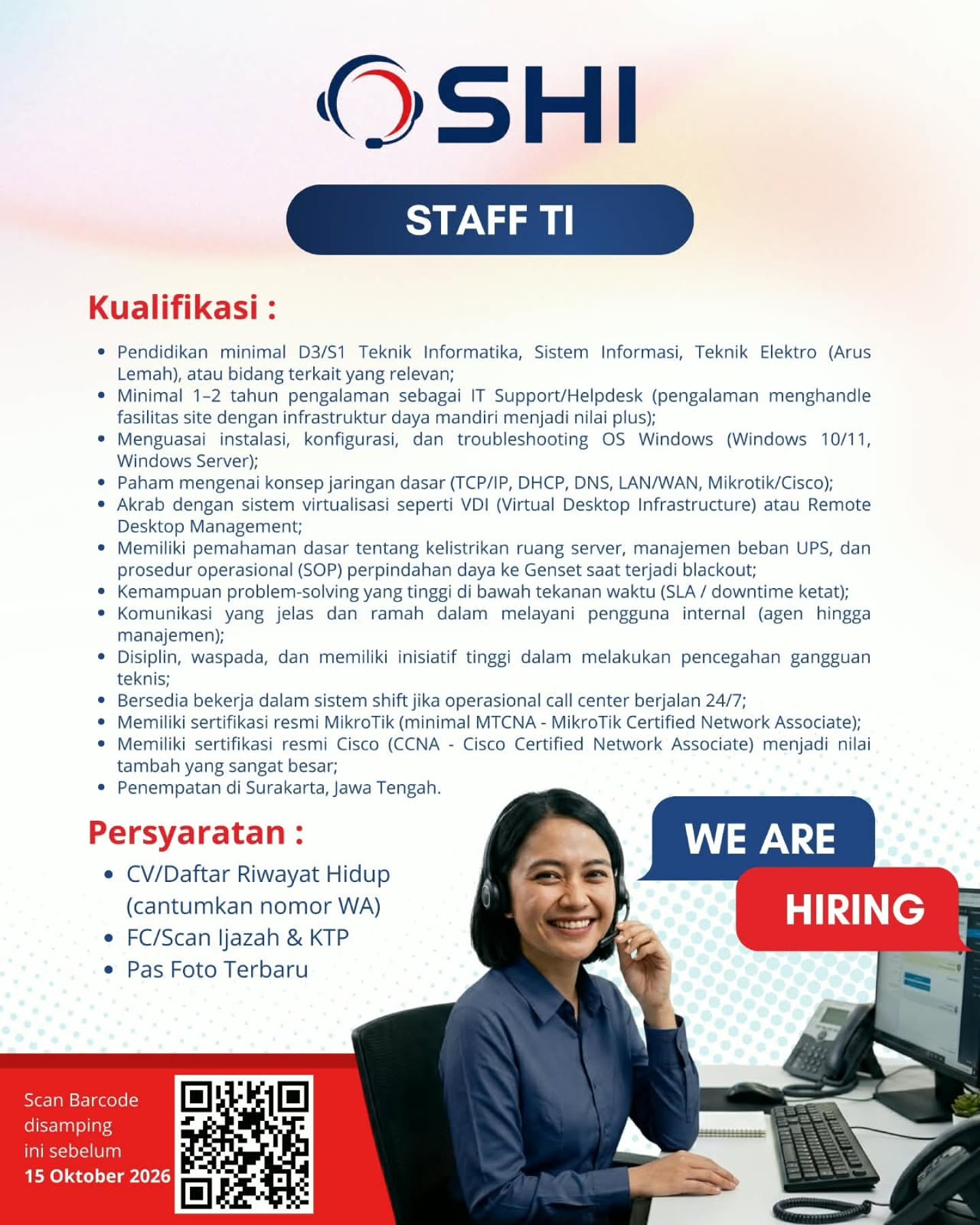 Poster Lowongan Kerja SHI — SINAR HAWILA INDAH Slide 4