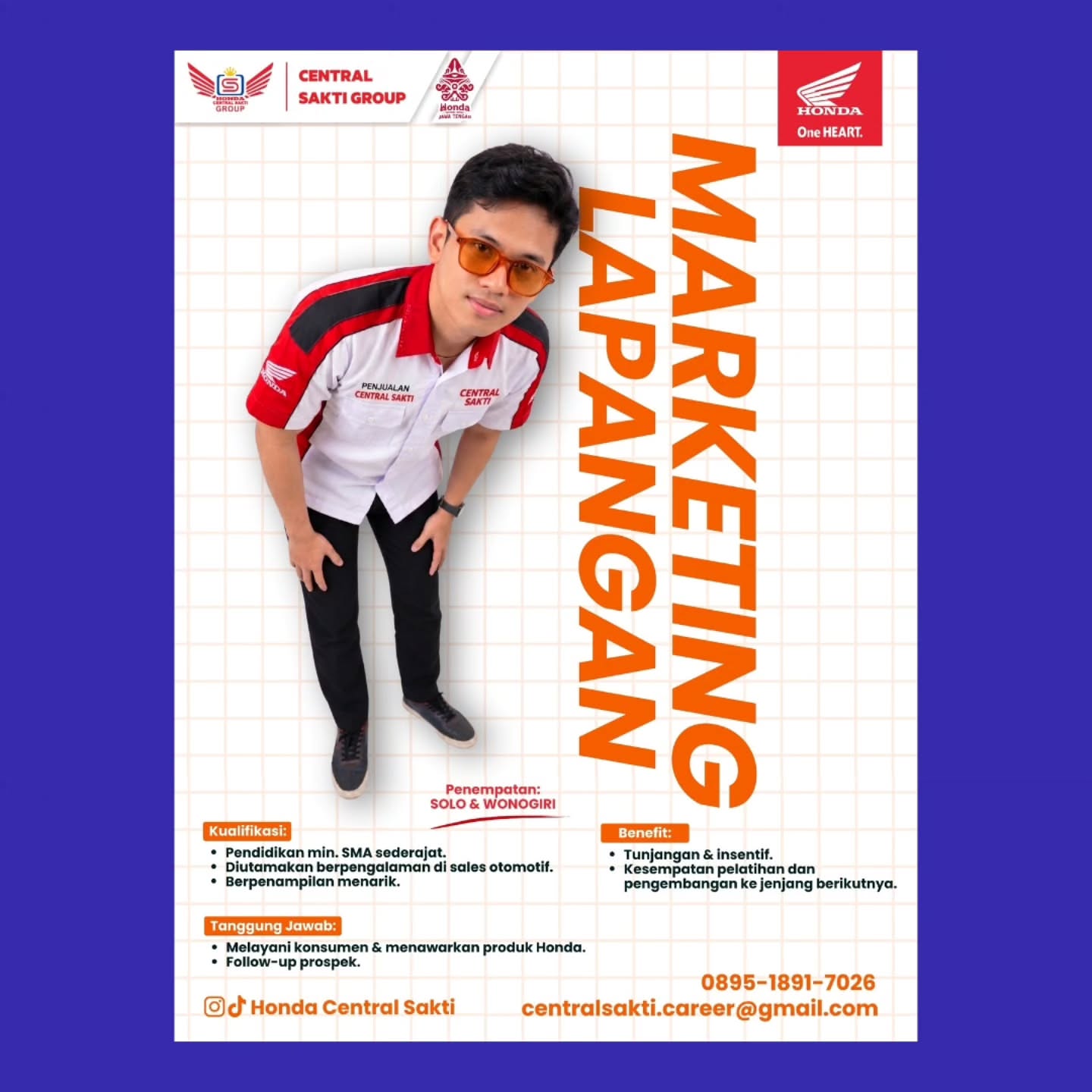 Poster Lowongan Kerja Honda Central Sakti Group Slide 4
