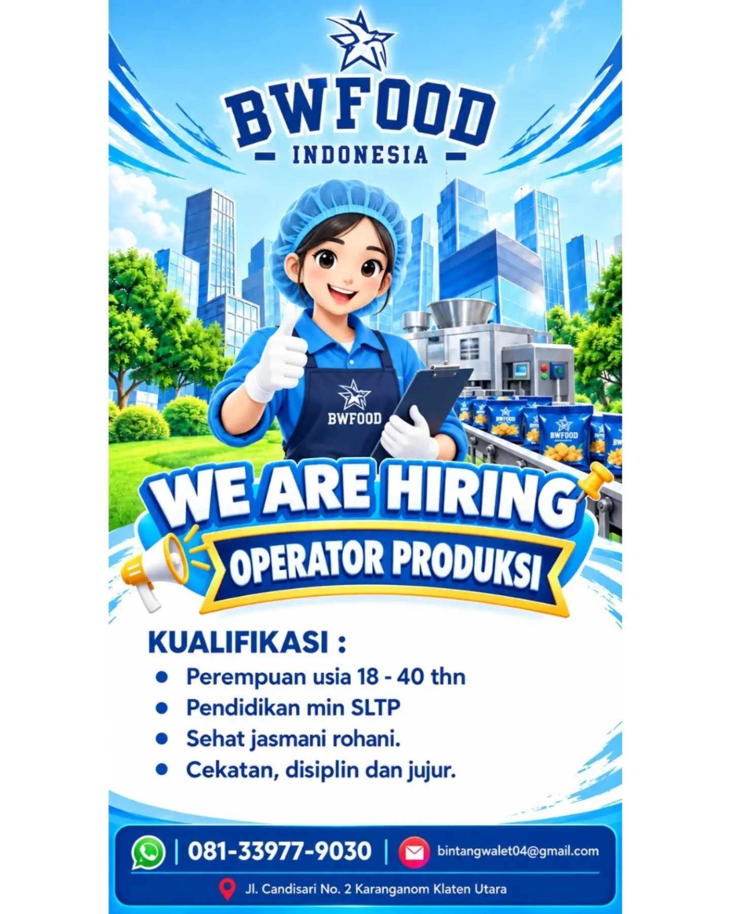 Poster Lowongan Kerja BW Food Indonesia Slide 5