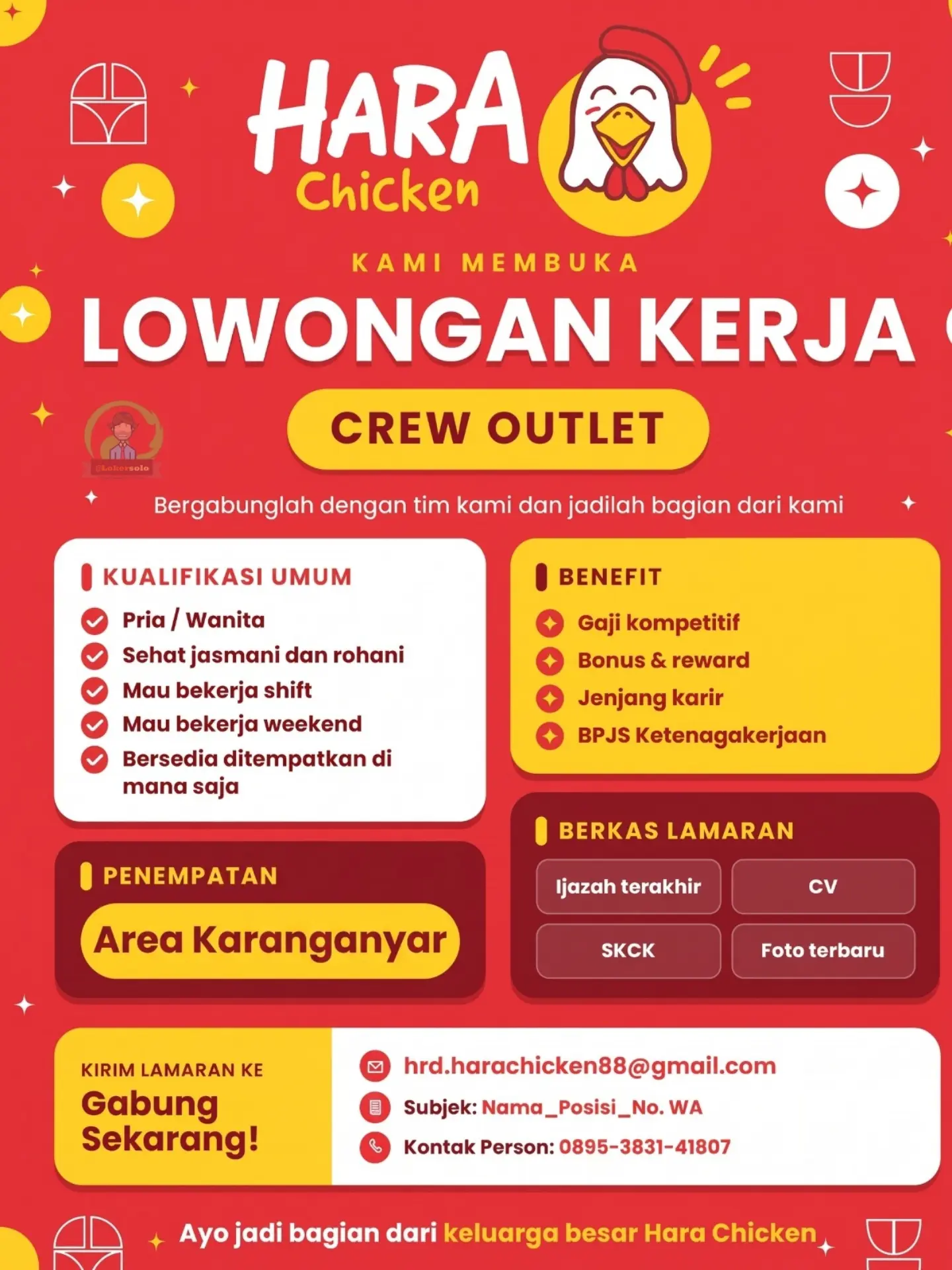 Poster Lowongan Kerja Hara Chicken Slide 5