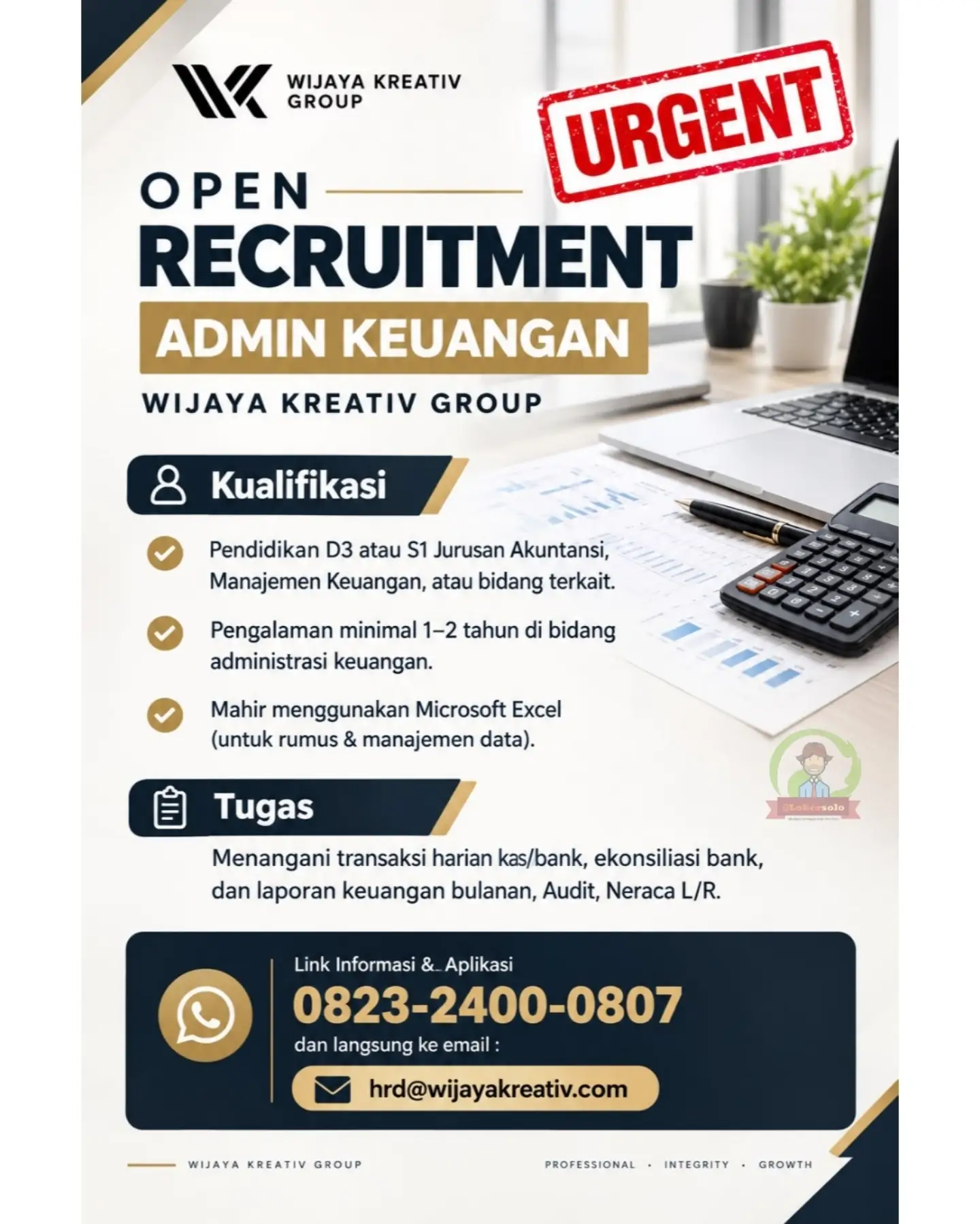 Poster Lowongan Kerja Wijaya Kreativ Group Slide 5