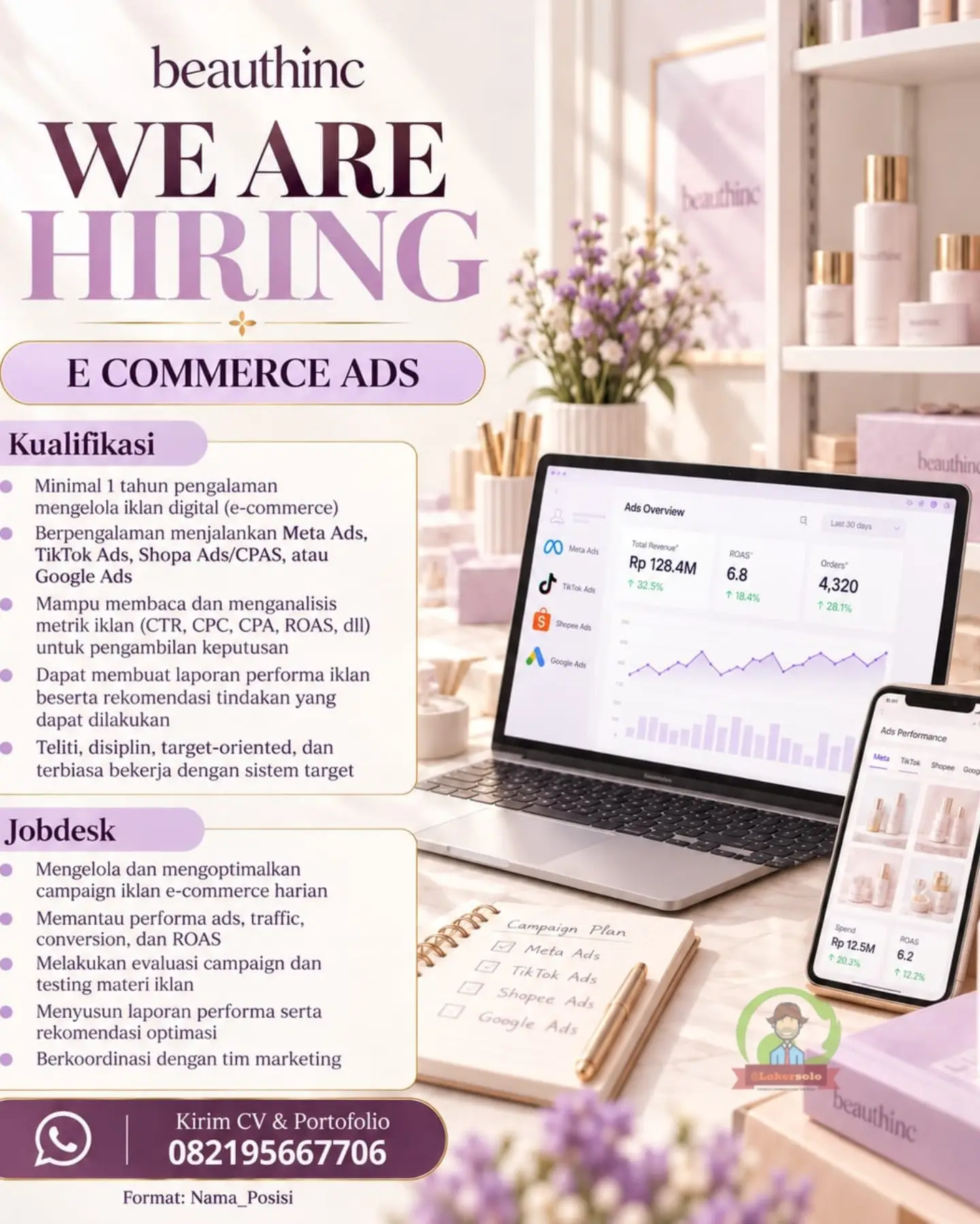 Poster Lowongan Kerja Beauthinc Slide 5