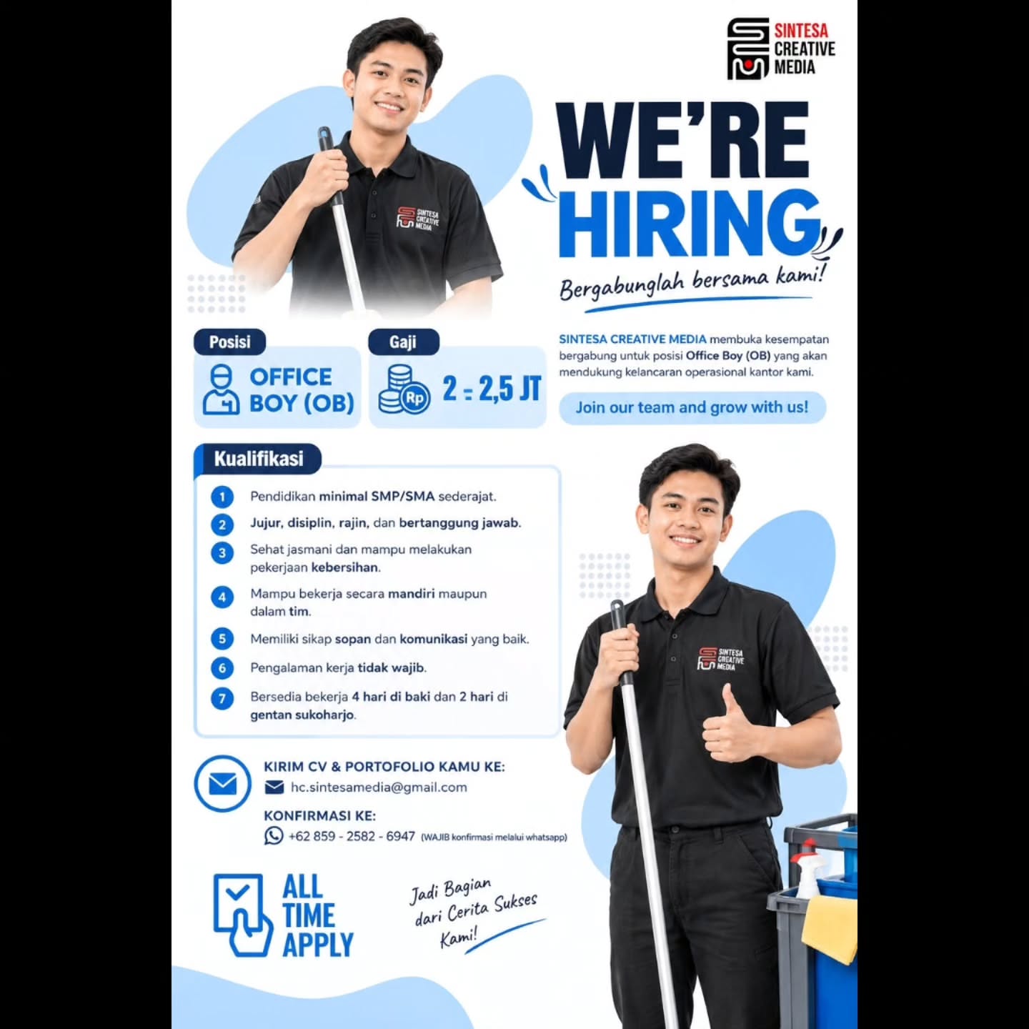 Poster Lowongan Kerja Sintesa Creative Media Slide 5