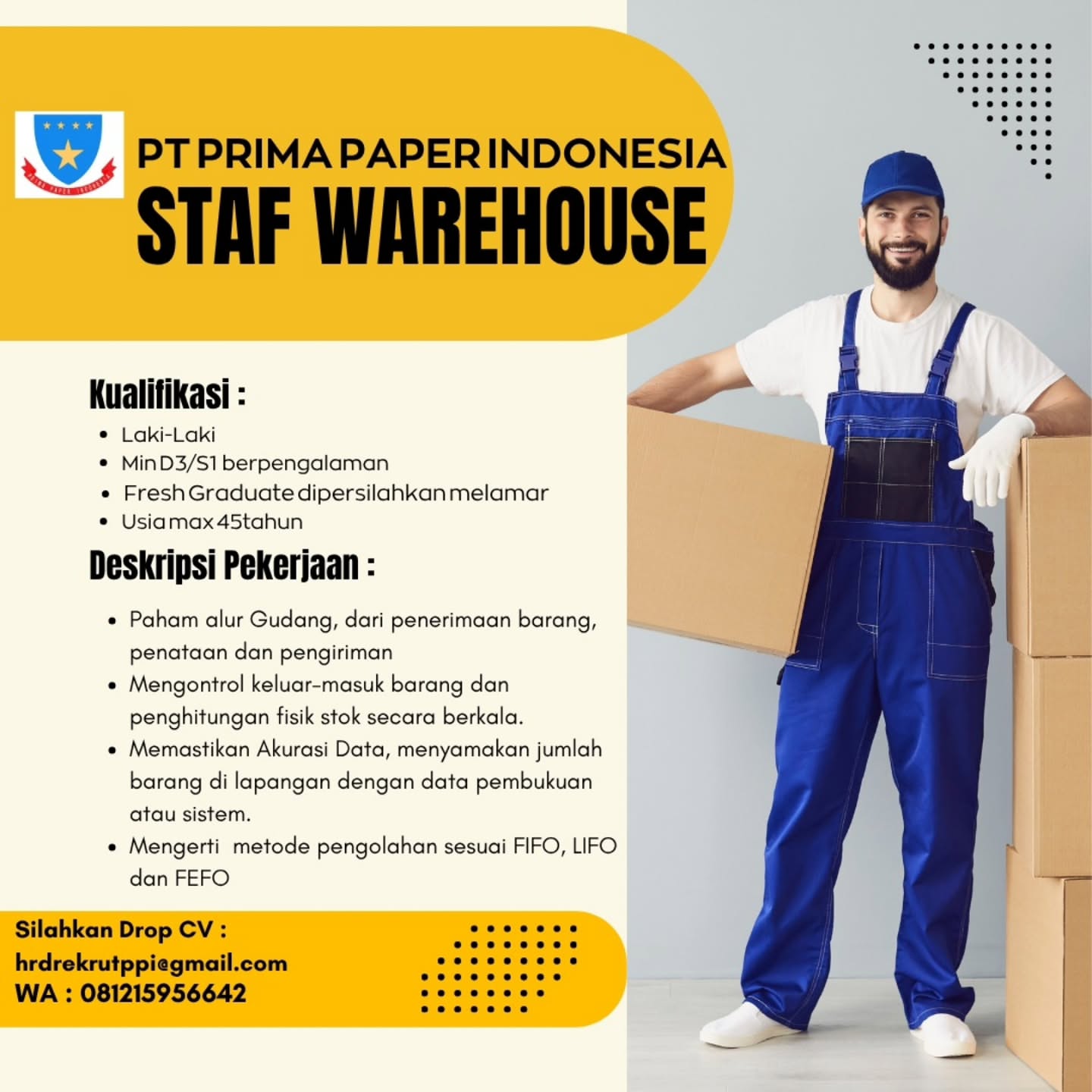 Poster Lowongan Kerja PT Prima Paper Indonesia Slide 5