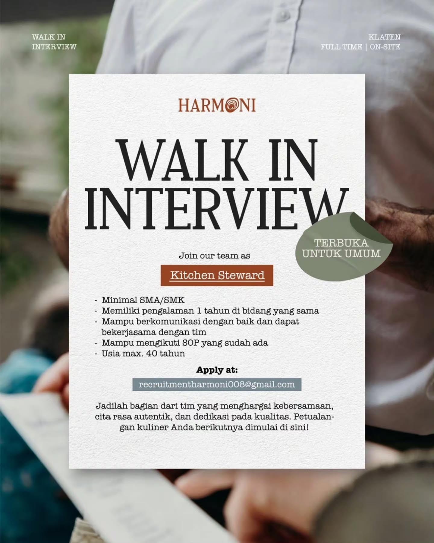 Poster Lowongan Kerja Harmoni Slide 5
