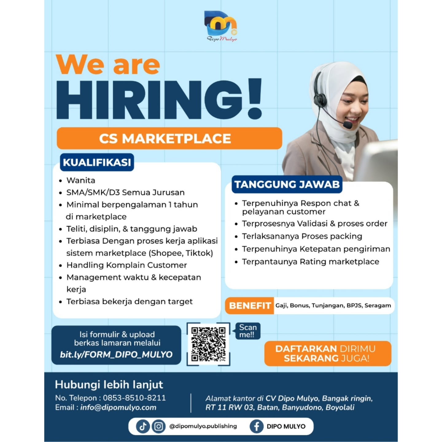 Poster Lowongan Kerja CV Dipo Mulyo Slide 5