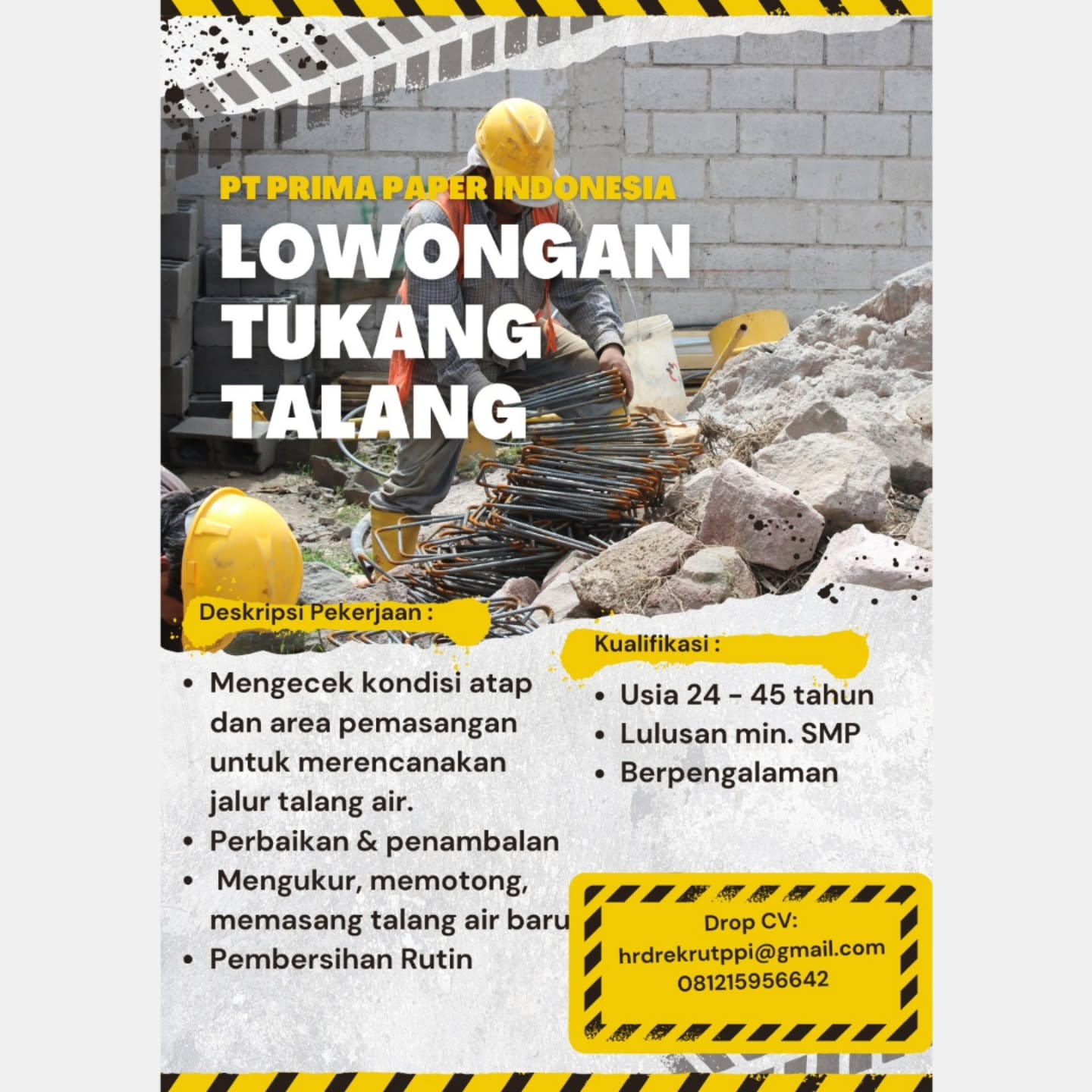 Poster Lowongan Kerja PT Prima Paper Indonesia Slide 7