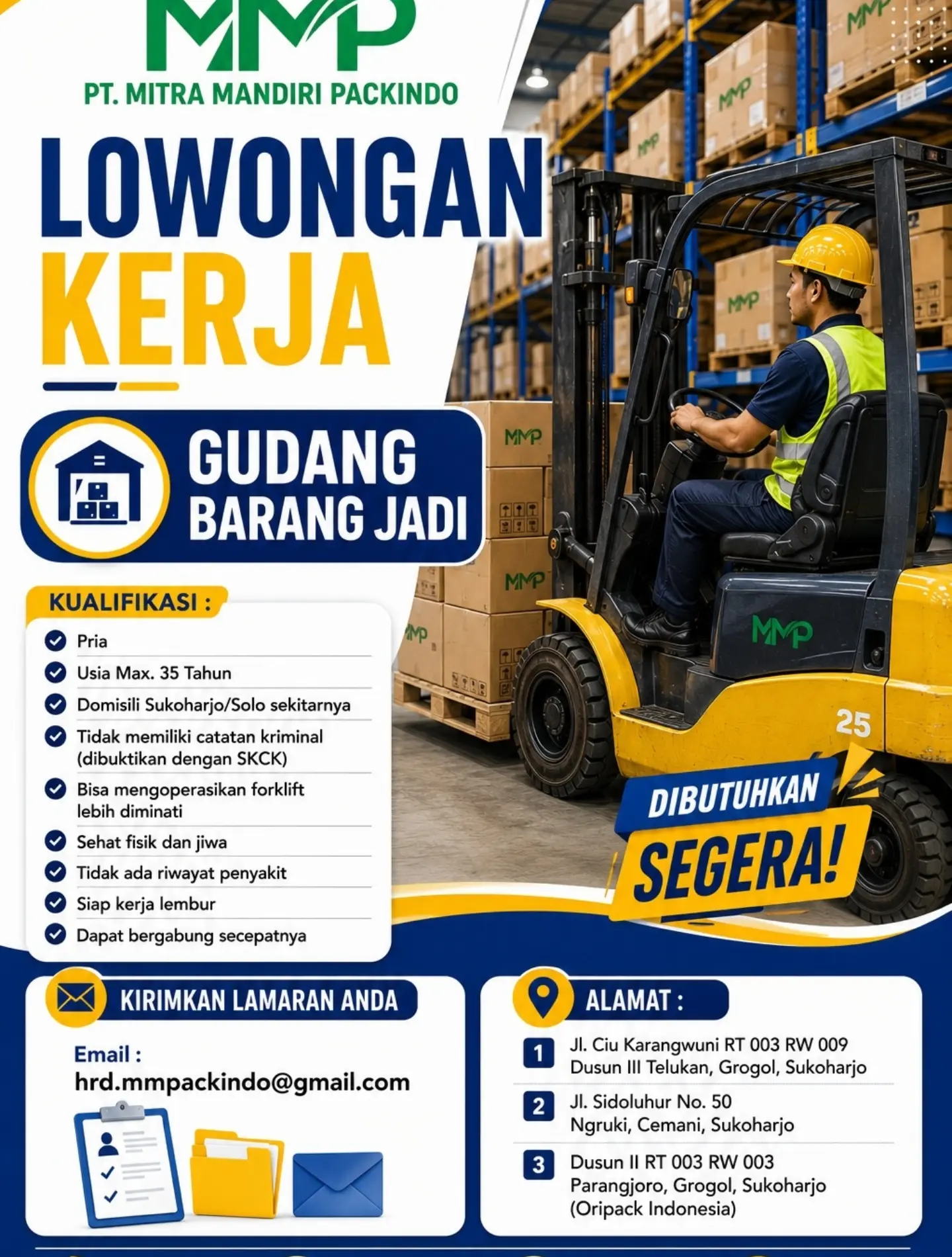 Poster Lowongan Kerja PT Mitra Mandiri Packindo Slide 7