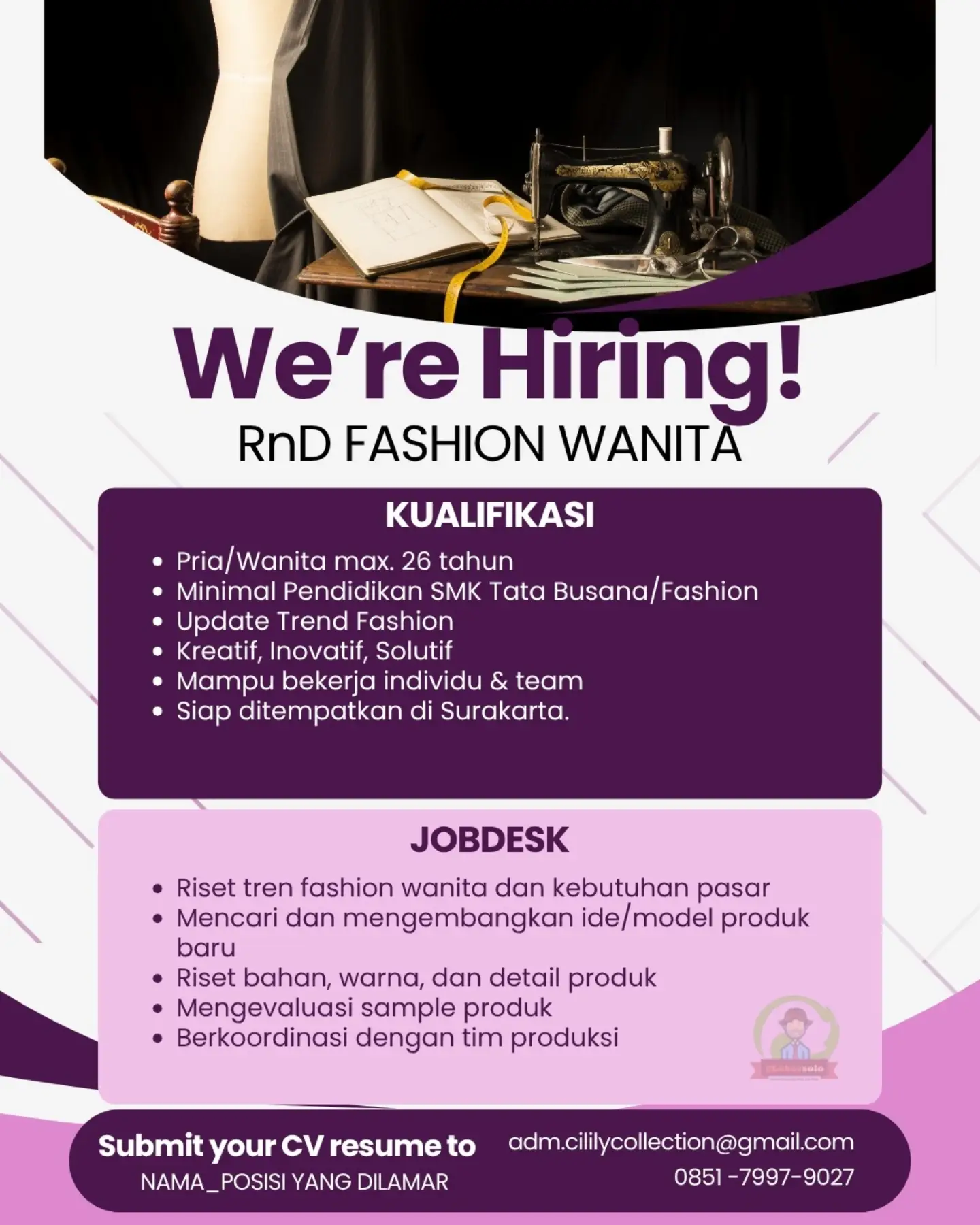 Poster Lowongan Kerja Cilily Official Store Slide 7