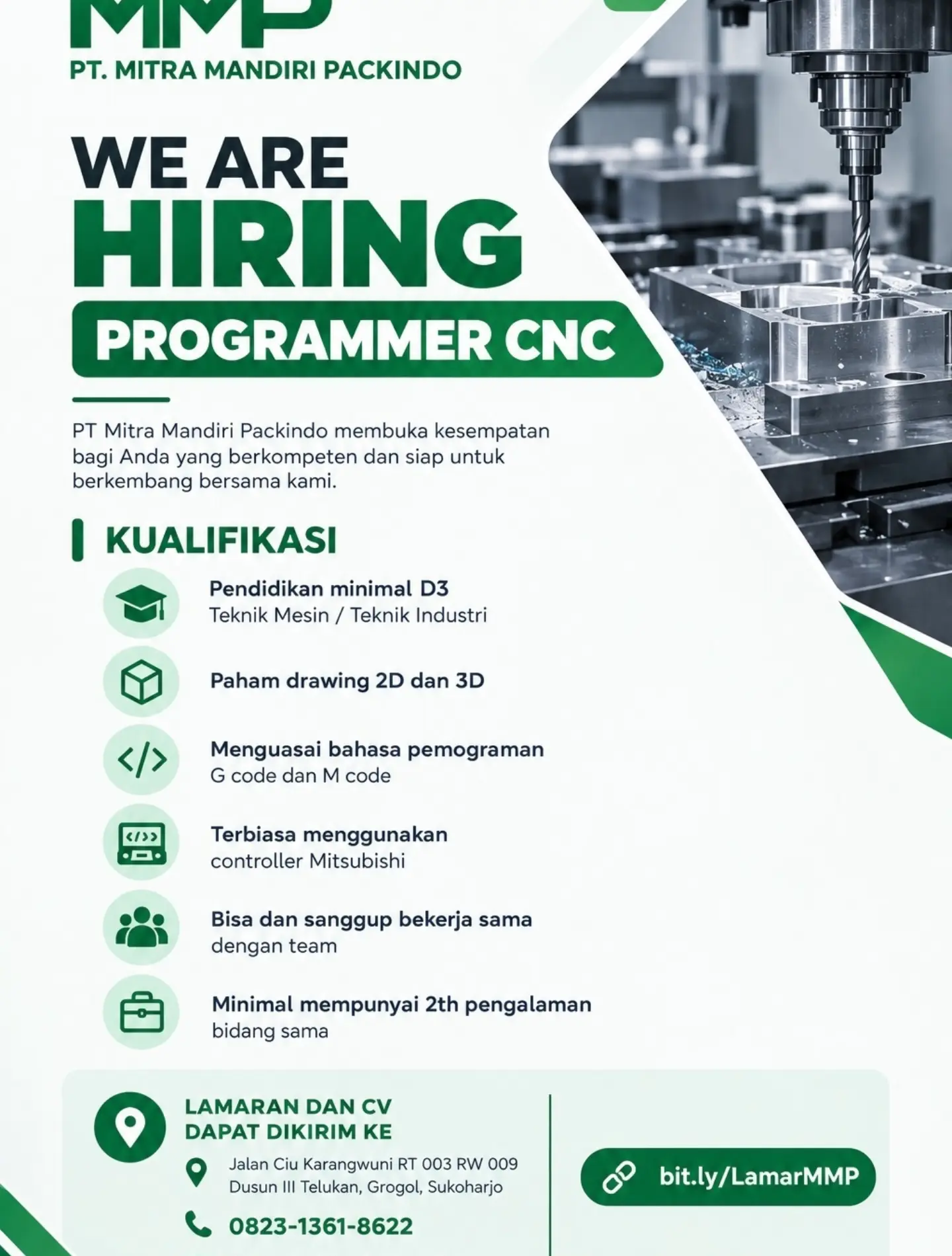 Poster Lowongan Kerja PT Mitra Mandiri Packindo Slide 8